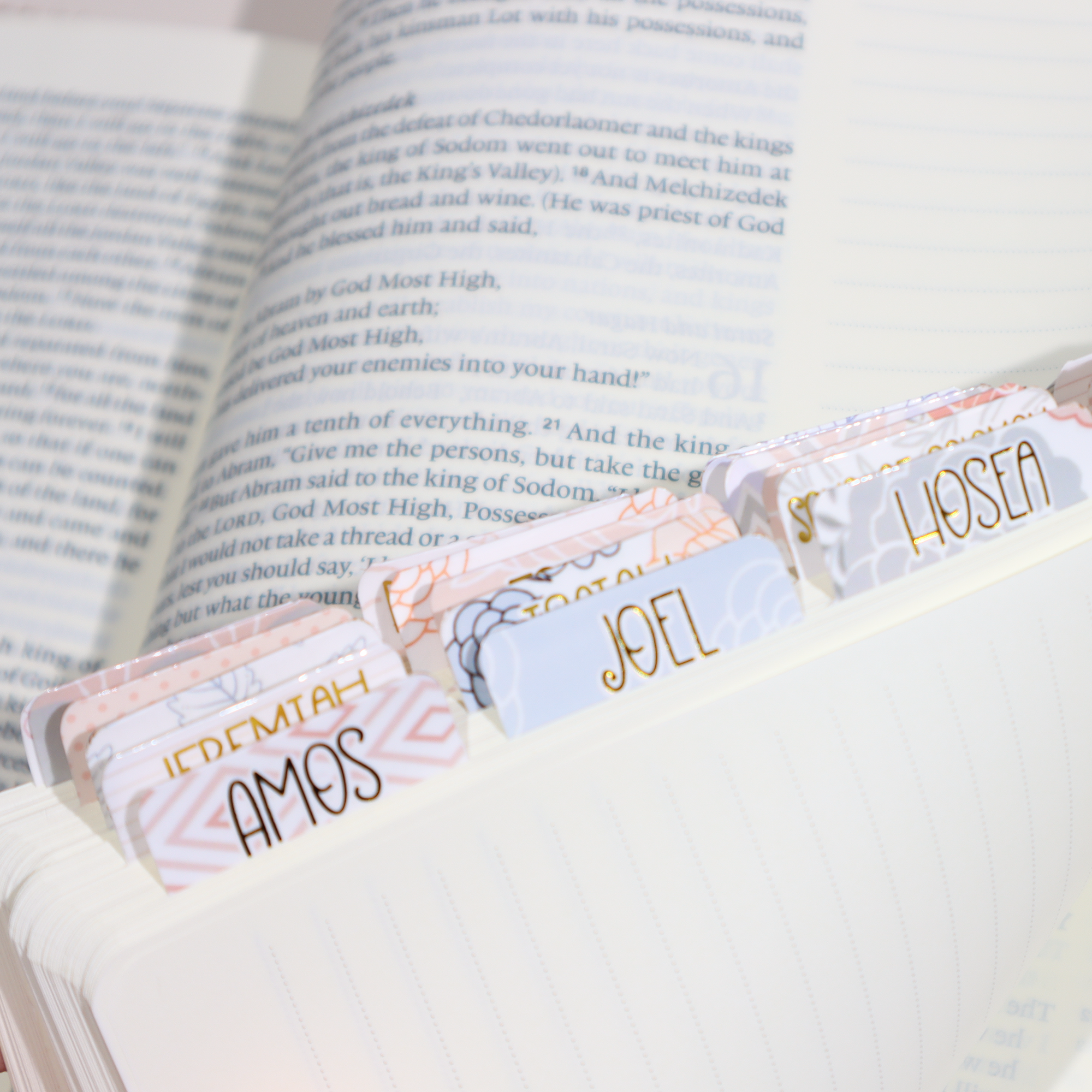 Graceful Gold Foiled Bible Tabs