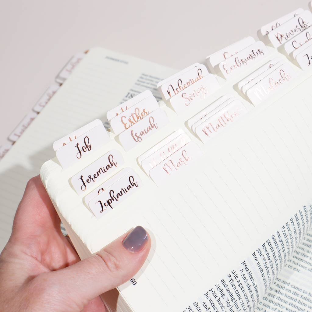 Creamsicle Bronze Foiled Bible Tabs