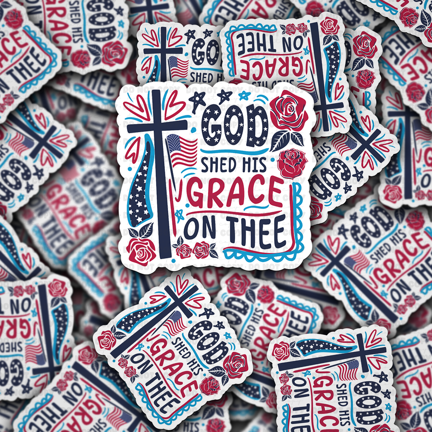 DC 1904 - God Shed His Grace on Thee Die Cut Sticker