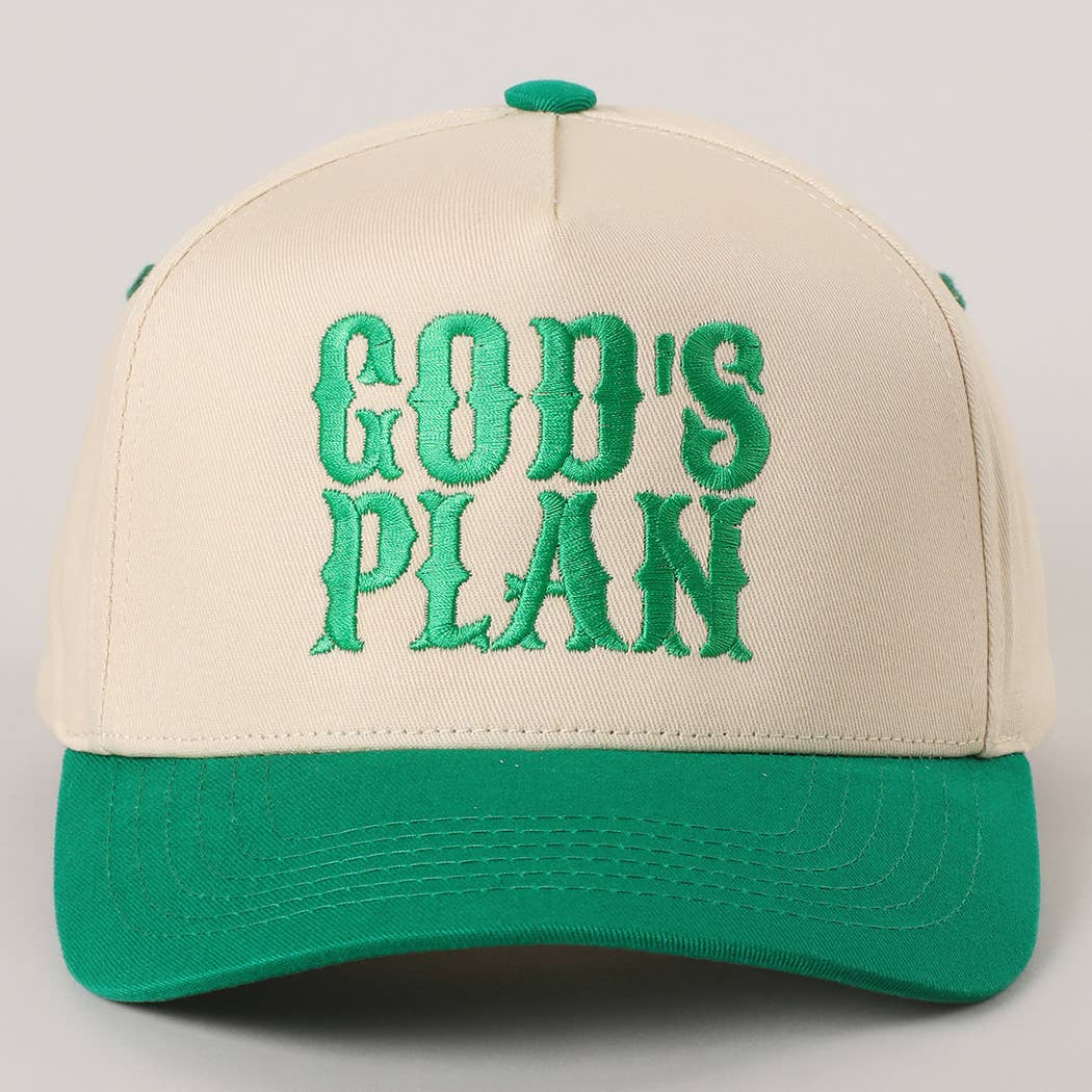 God's Plan Embroidered Two-Tone Trucker Hat