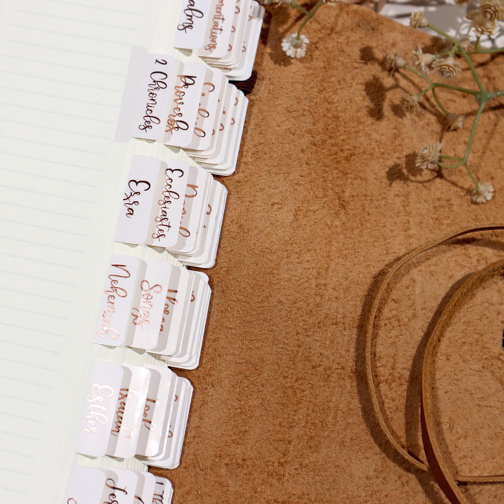 Creamsicle Bronze Foiled Bible Tabs
