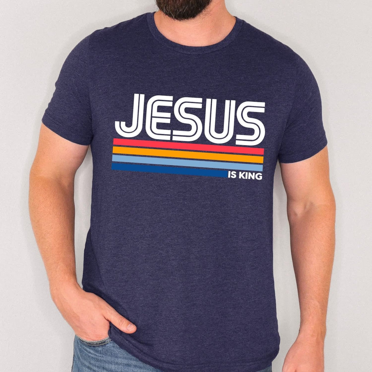 Jesus Is King Retro Christian Graphic Tee