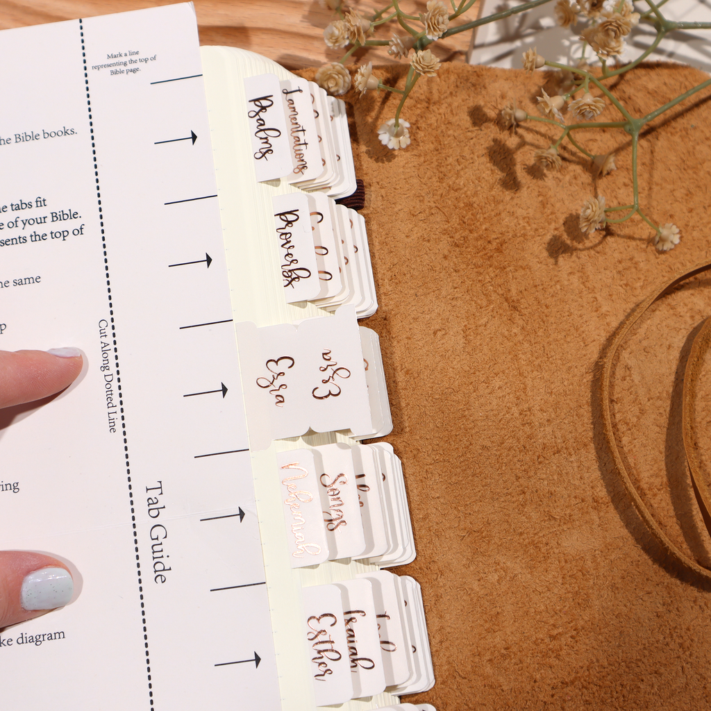 Creamsicle Bronze Foiled Bible Tabs