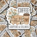 DS 2665 - Coffee Scripture and Stillness Die Cut Sticker
