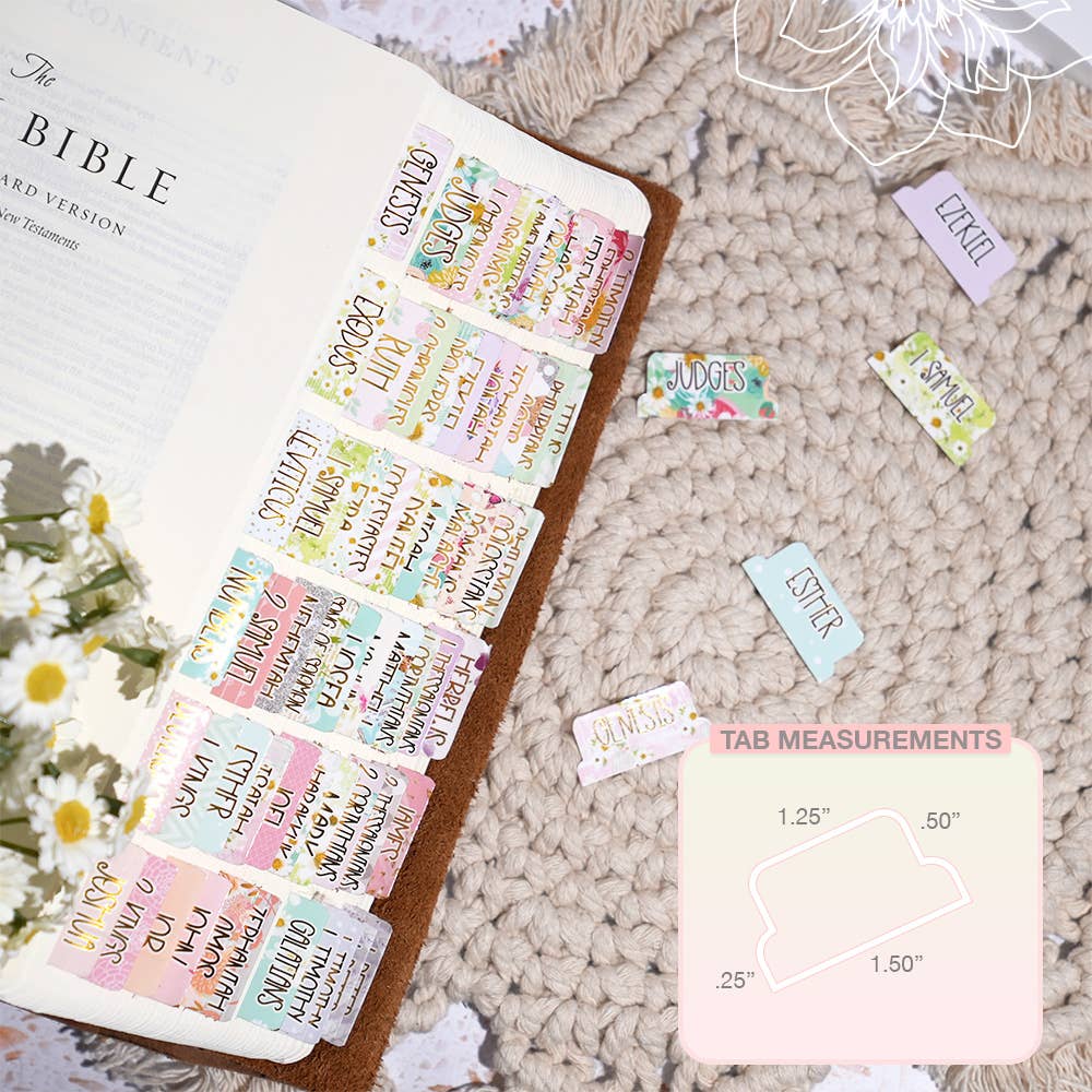 Bloom With Grace Gold Foil Bible Tabs