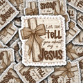 DS 2862 - Let Me Tell You About My Jesus Die Cut Sticker - Cross