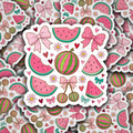 DS 2799 - Boho Watermelon Summer Die Cut sticker