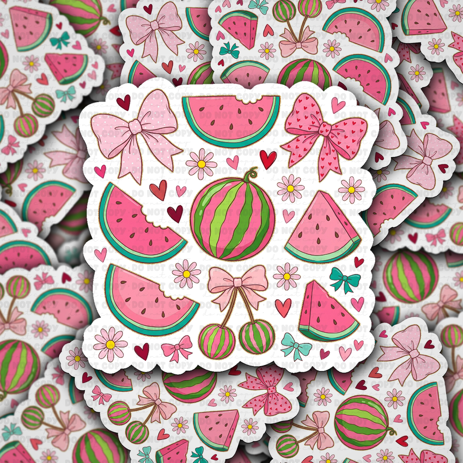 DS 2799 - Boho Watermelon Summer Die Cut sticker