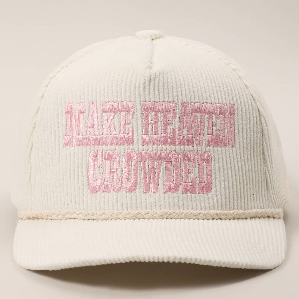 Make Heaven Crowded Corduroy Rope Trucker Hat