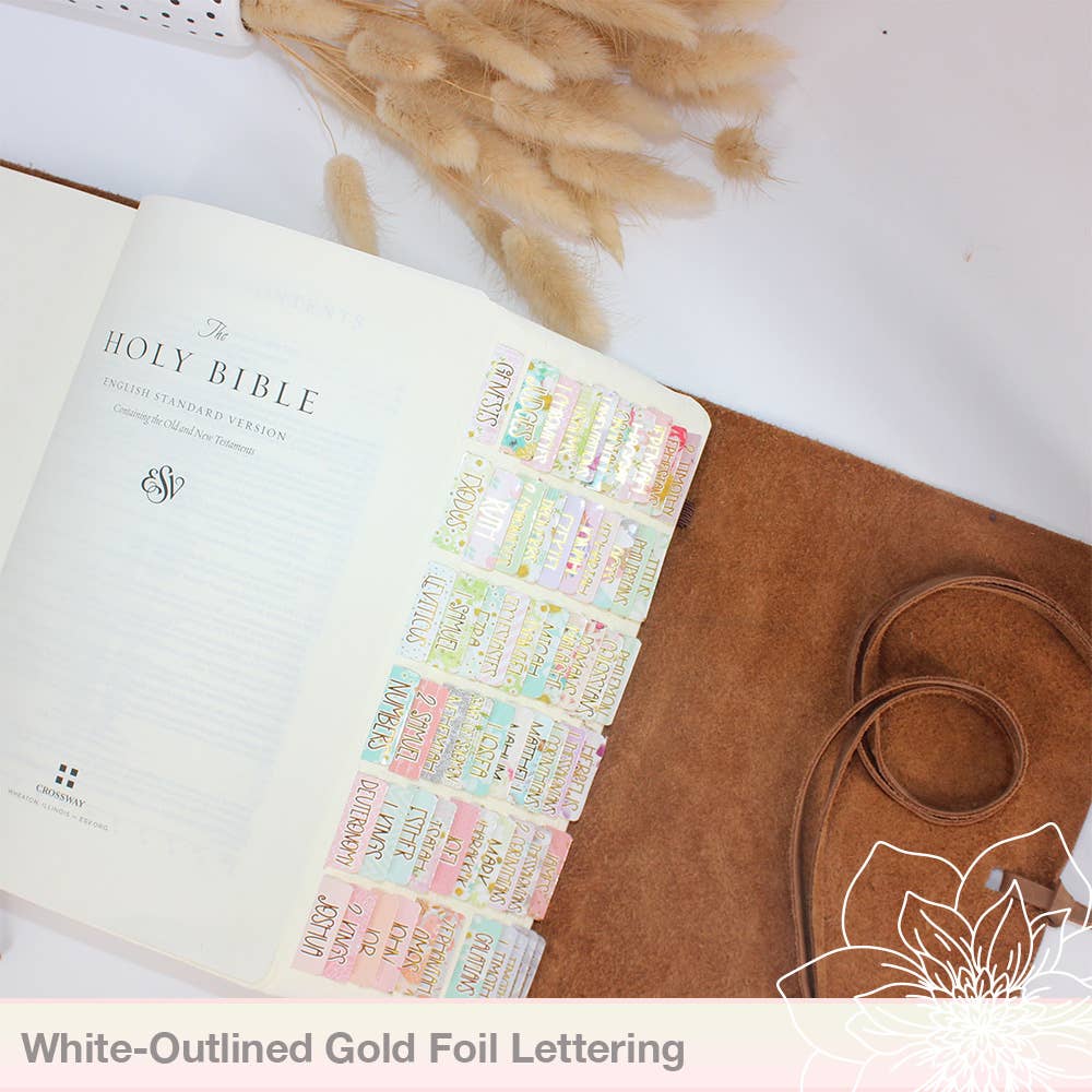 Bloom With Grace Gold Foil Bible Tabs