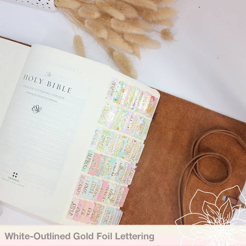 Bloom With Grace Gold Foil Bible Tabs