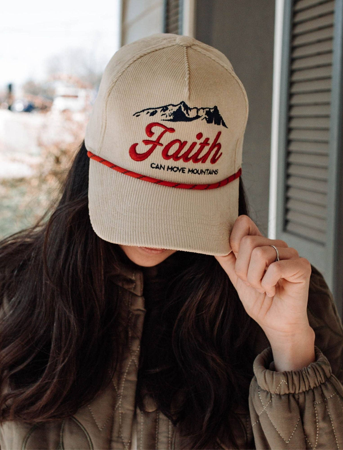 Faith Can Move Mountians Corduroy Cap