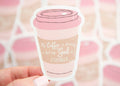 Coffee and Jesus Vinyl Sticker | Cute Bible Laptop Sticker