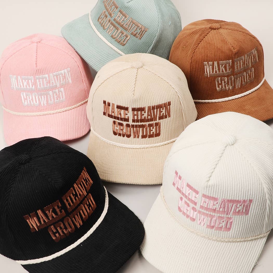 Make Heaven Crowded Corduroy Rope Trucker Hat