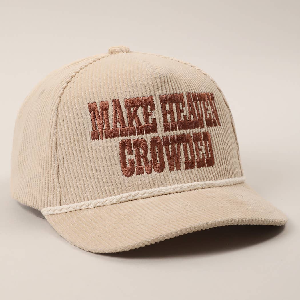 Make Heaven Crowded Corduroy Rope Trucker Hat