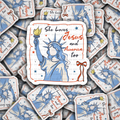 DC 1727 - She Loves Jesus and America Too Die Cut Sticker