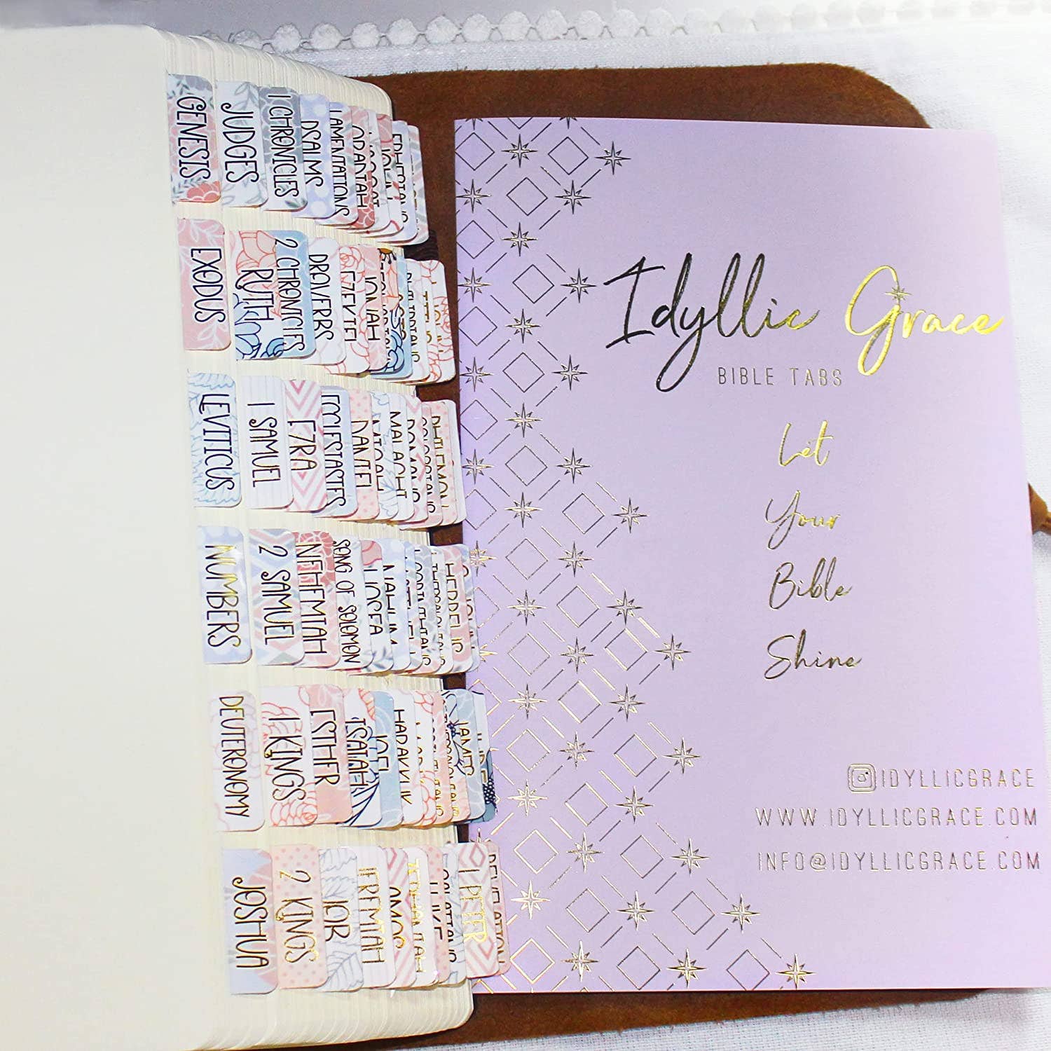Graceful Gold Foiled Bible Tabs