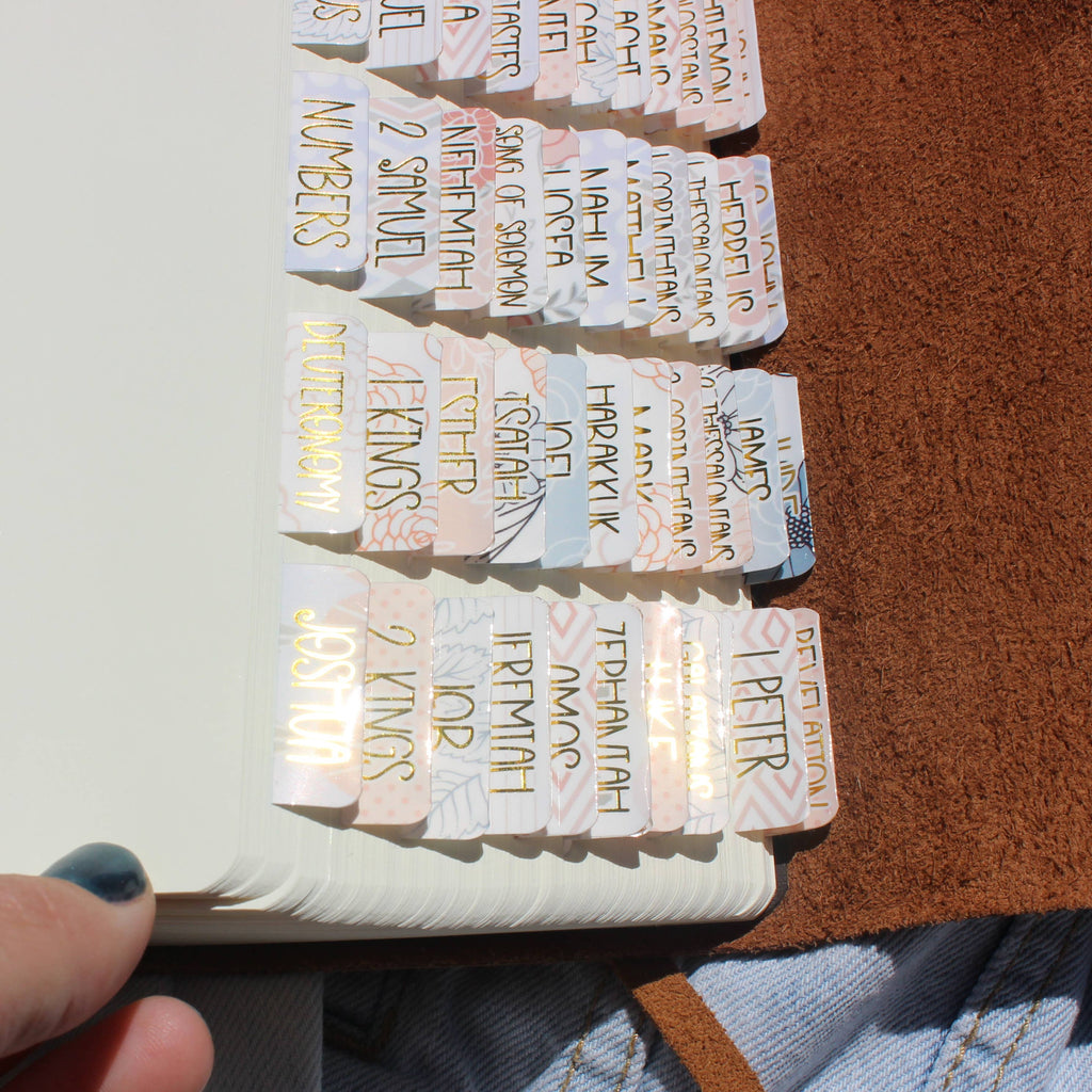 Graceful Gold Foiled Bible Tabs