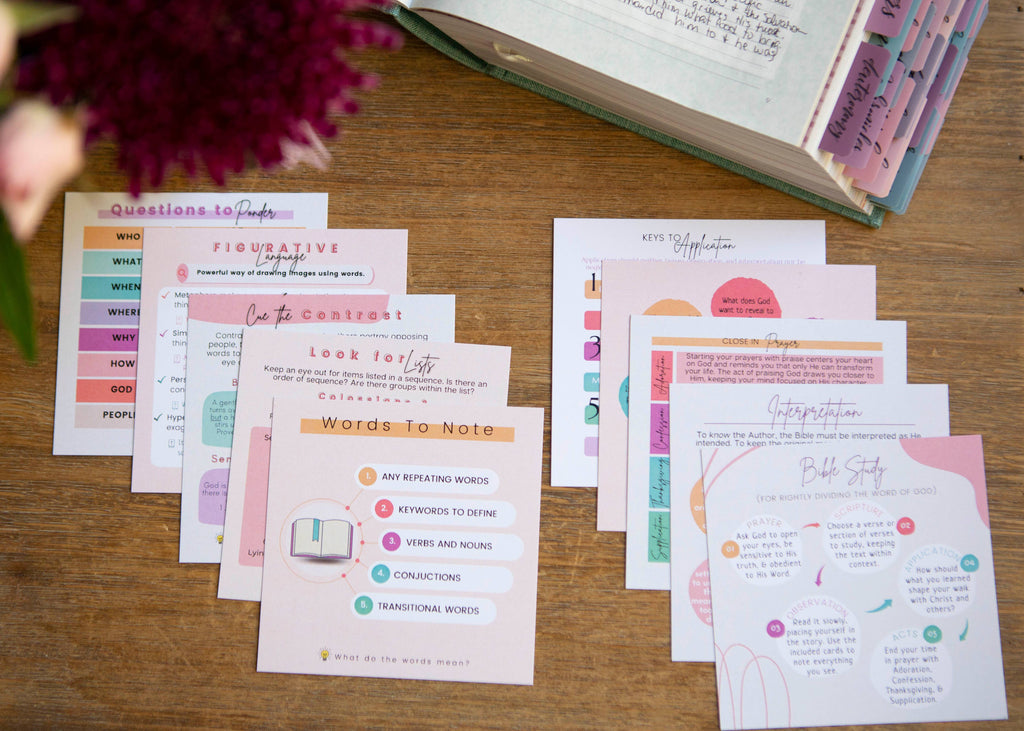 Bible Study Cards | Inductive Bible Study Cards