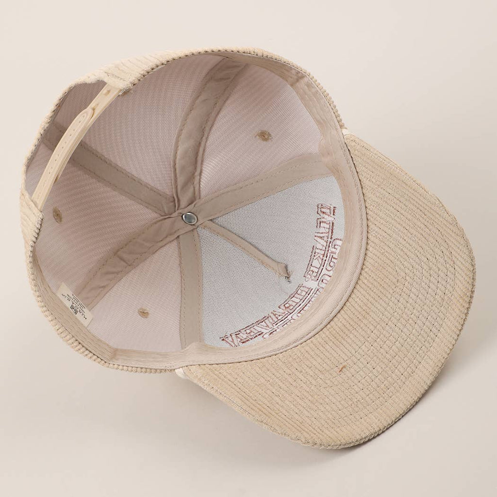 Make Heaven Crowded Corduroy Rope Trucker Hat