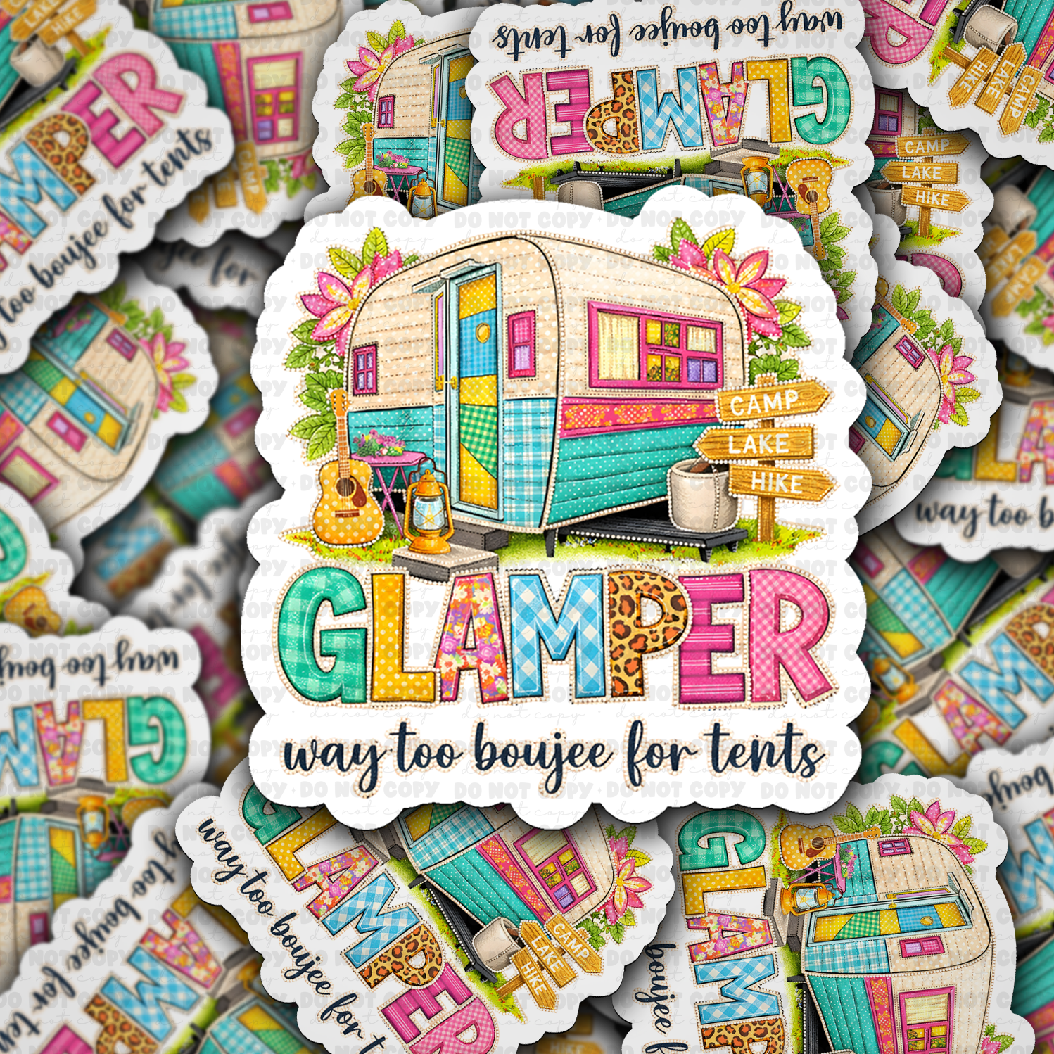 DS 2966 - Glamper Die Cut Sticker