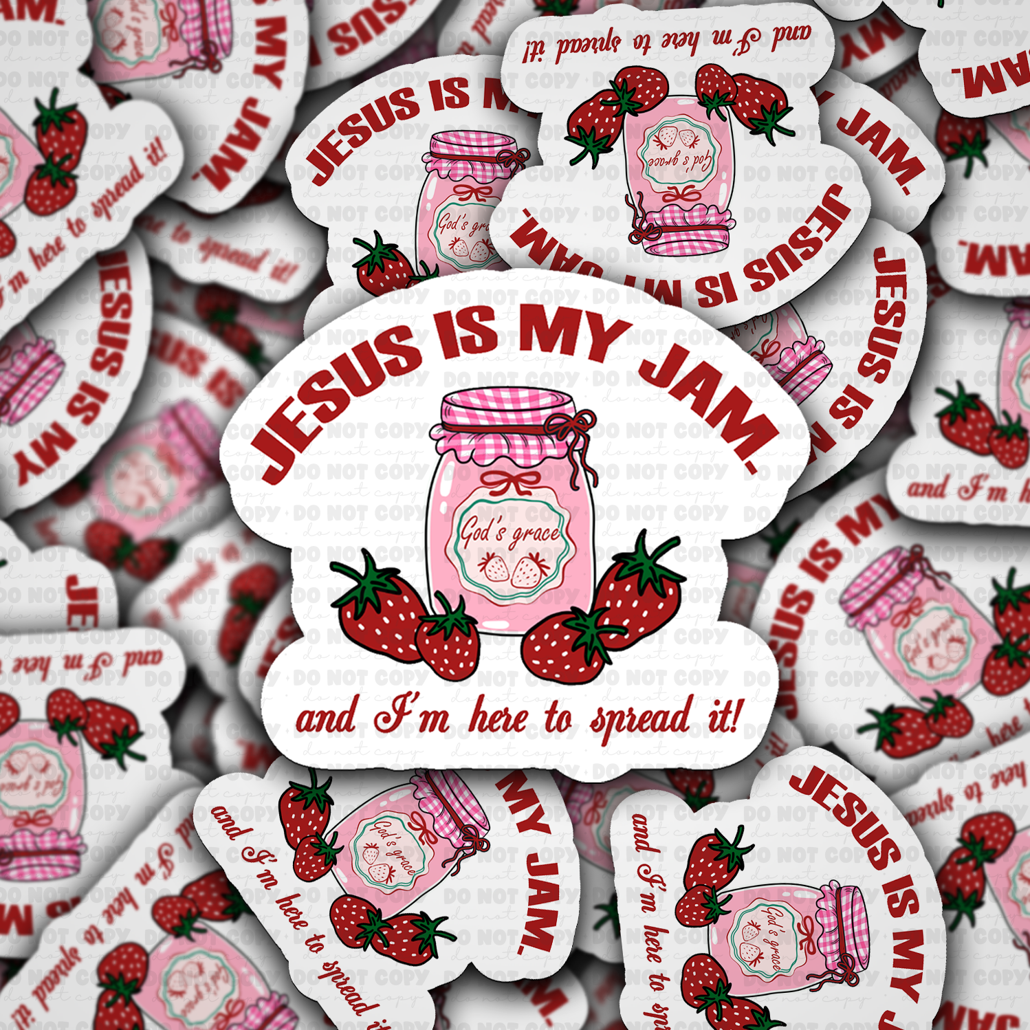 DS 2287 - Jesus is My Jam and I'm Here to Spread it Die Cut Sticker