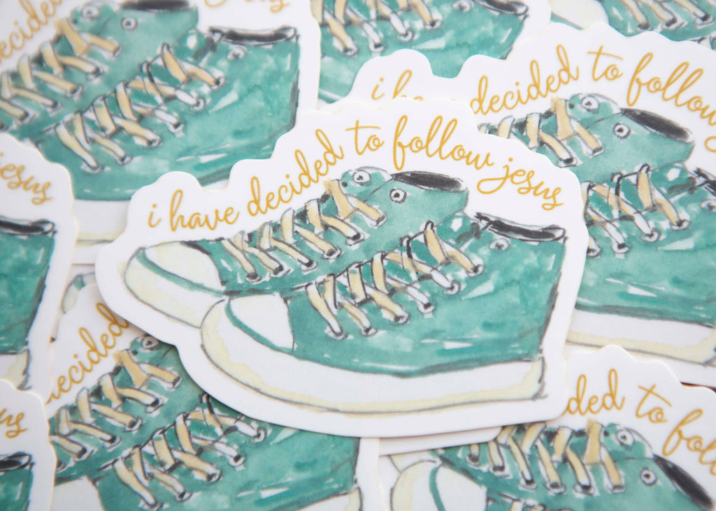 Christian Vinyl Sticker | Cute Tennis Shoes Bible Sticker