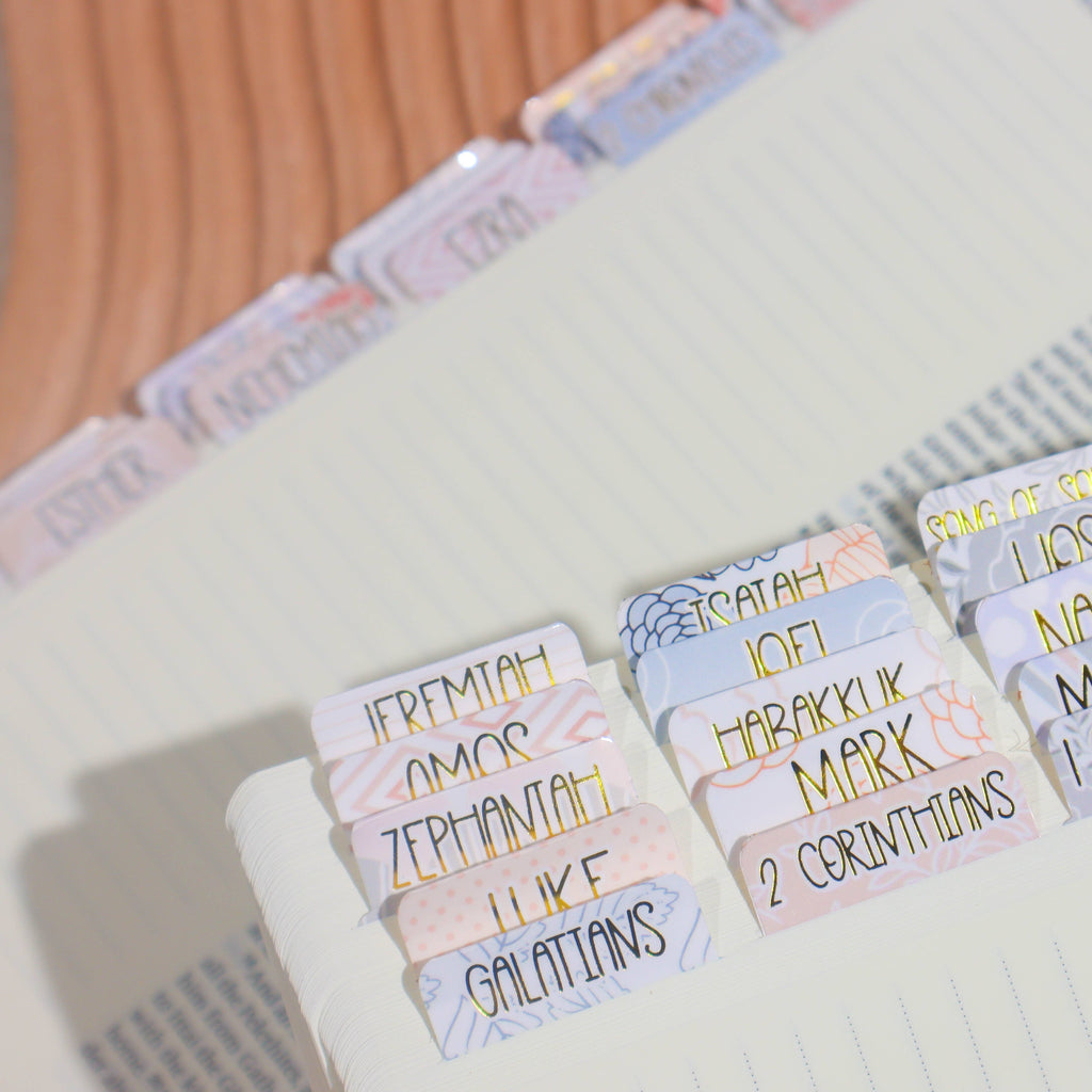Graceful Gold Foiled Bible Tabs