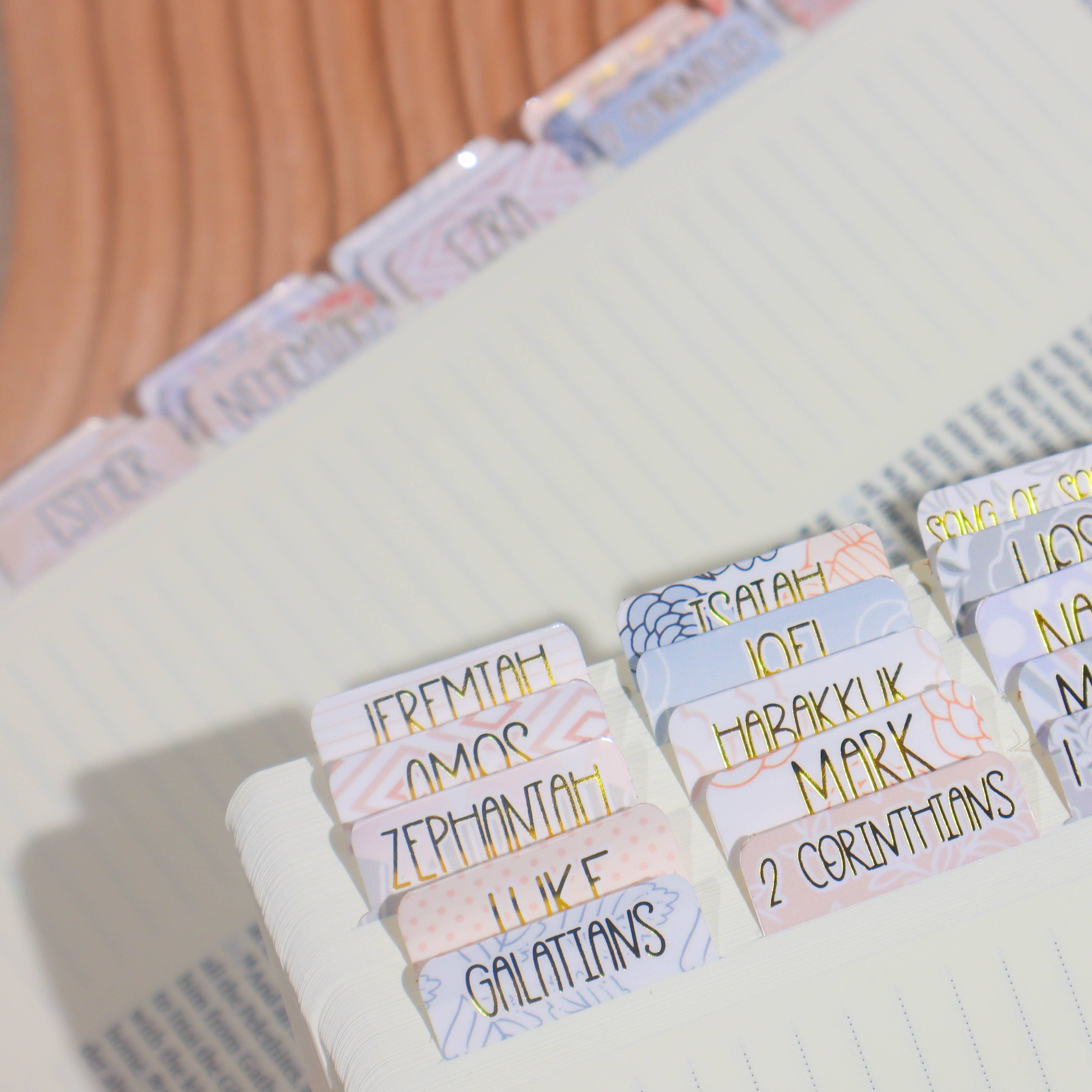 Graceful Gold Foiled Bible Tabs