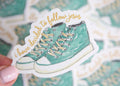 Christian Vinyl Sticker | Cute Tennis Shoes Bible Sticker
