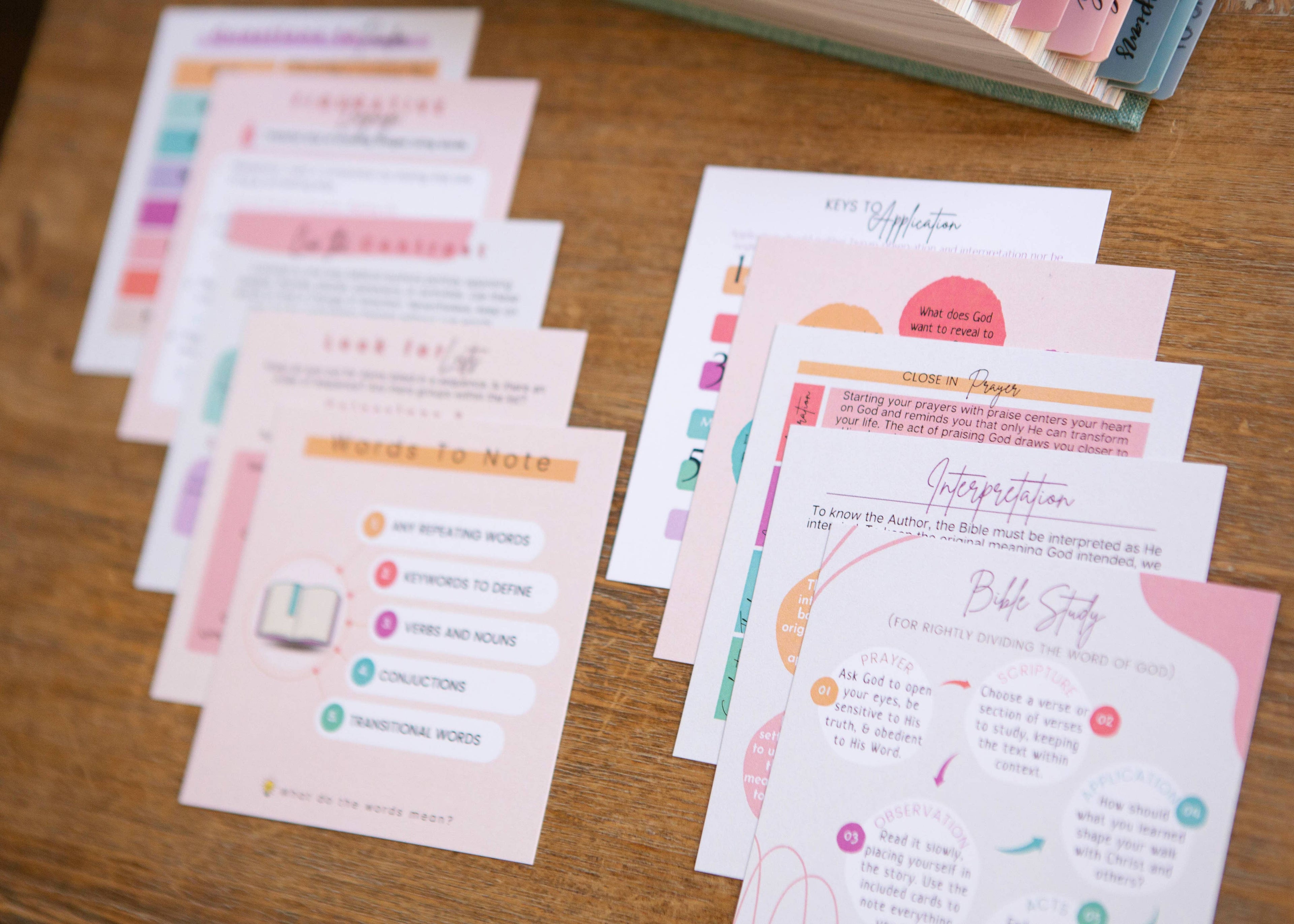 Bible Study Cards | Inductive Bible Study Cards