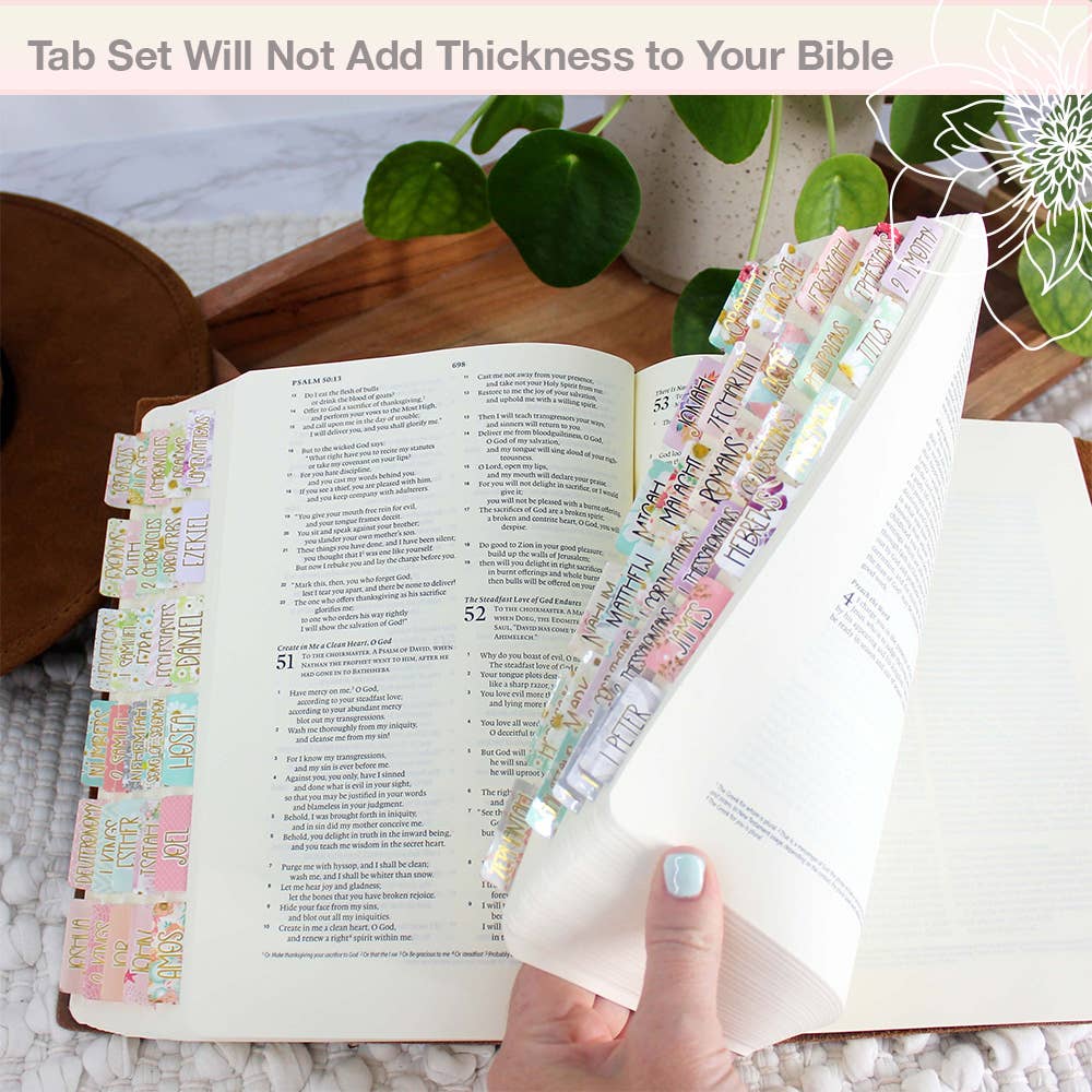 Bloom With Grace Gold Foil Bible Tabs