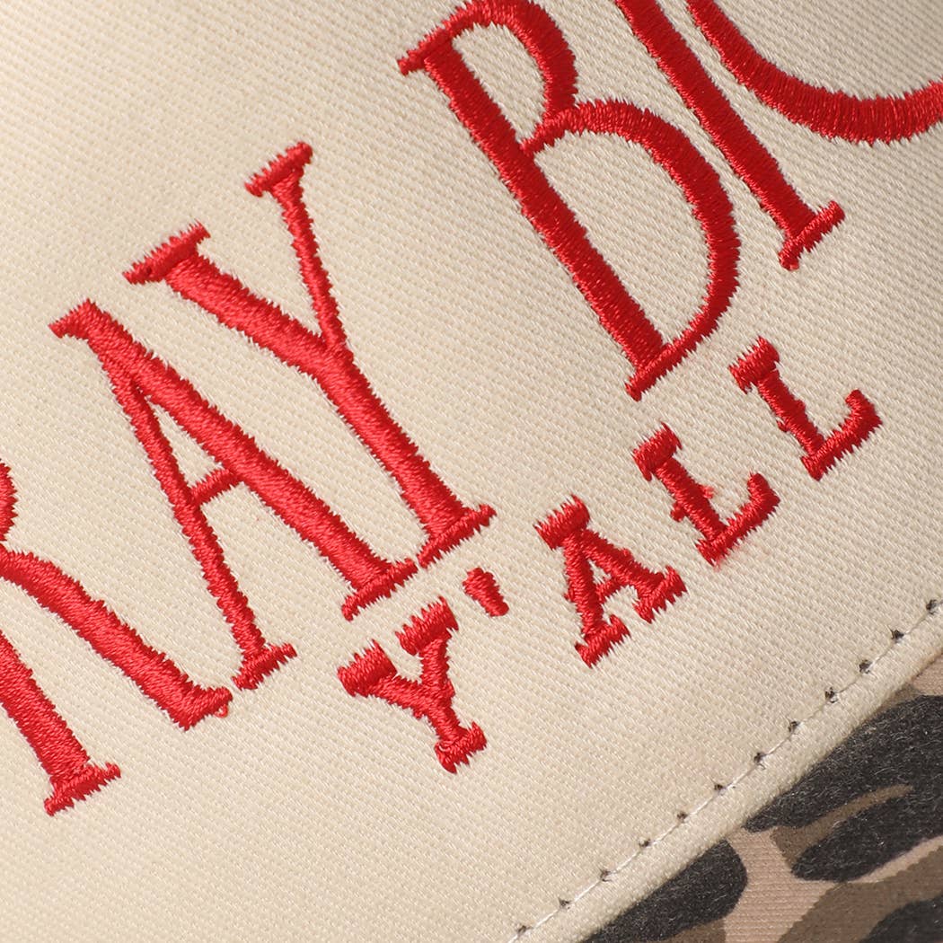 Pray Big Y'all Embroidery Two-Tone Trucker Hat