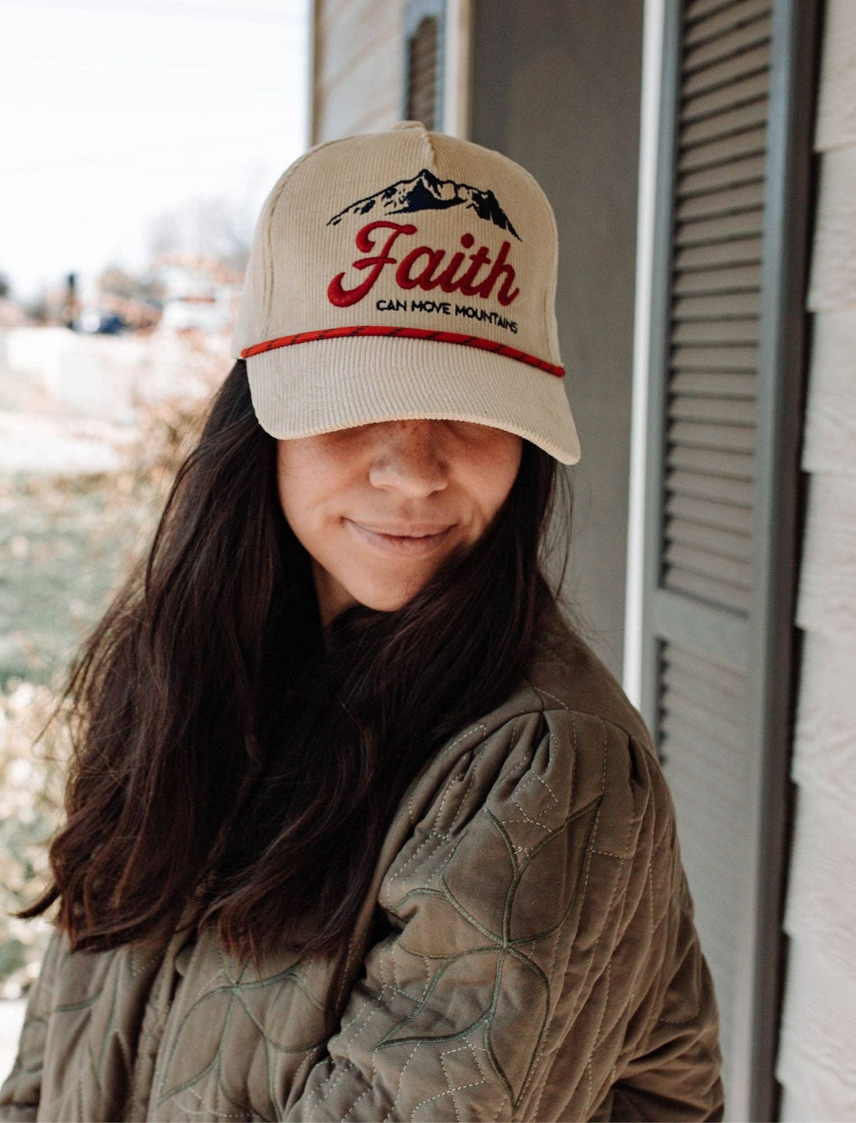 Faith Can Move Mountians Corduroy Cap