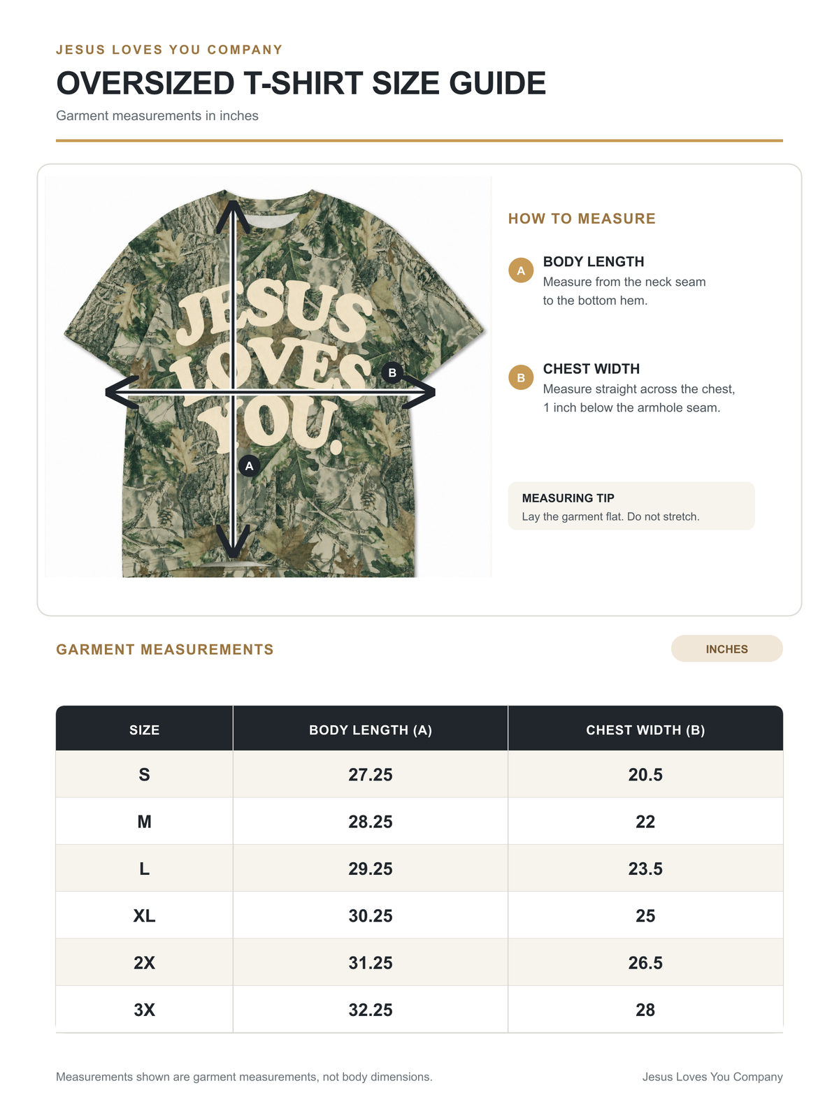 Jesus Loves You Midnight Oak Camo Tee | Limited Edition Oversized
