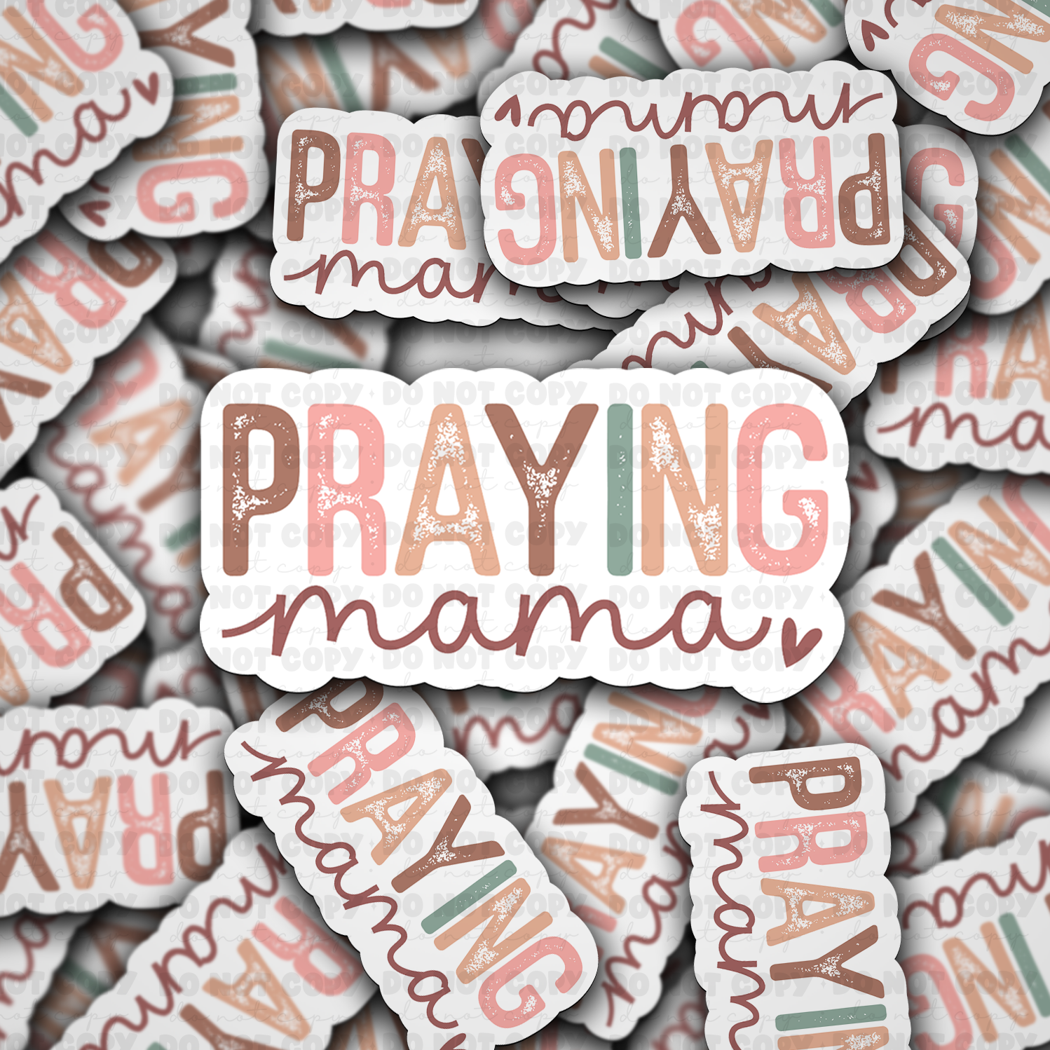 DC 854 - Praying Mama Die Cut Sticker