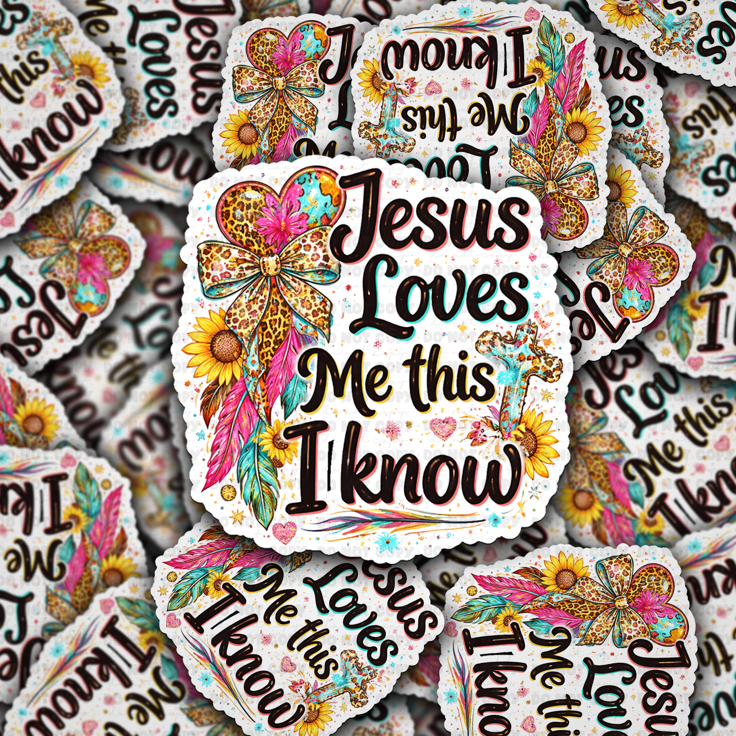 DS 2787 - Jesus Loves Me This I Know Die Cut Sticker