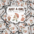DC 1713 - Just a Girl who Loves Jesus Die Cut Sticker - Duck w/Umbrella